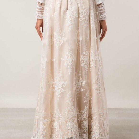 Alice + Olivia Maxi Lace Bridal Skirt Size 8 New - Picture 6 of 7